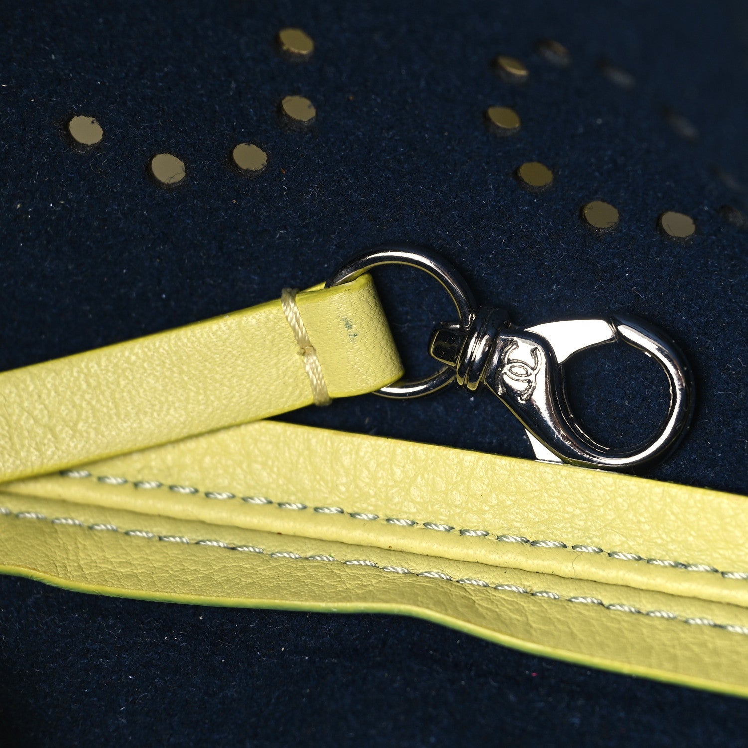 Chanel Calfskin Piercing Light Flap Bag  Yellow 11 of 13