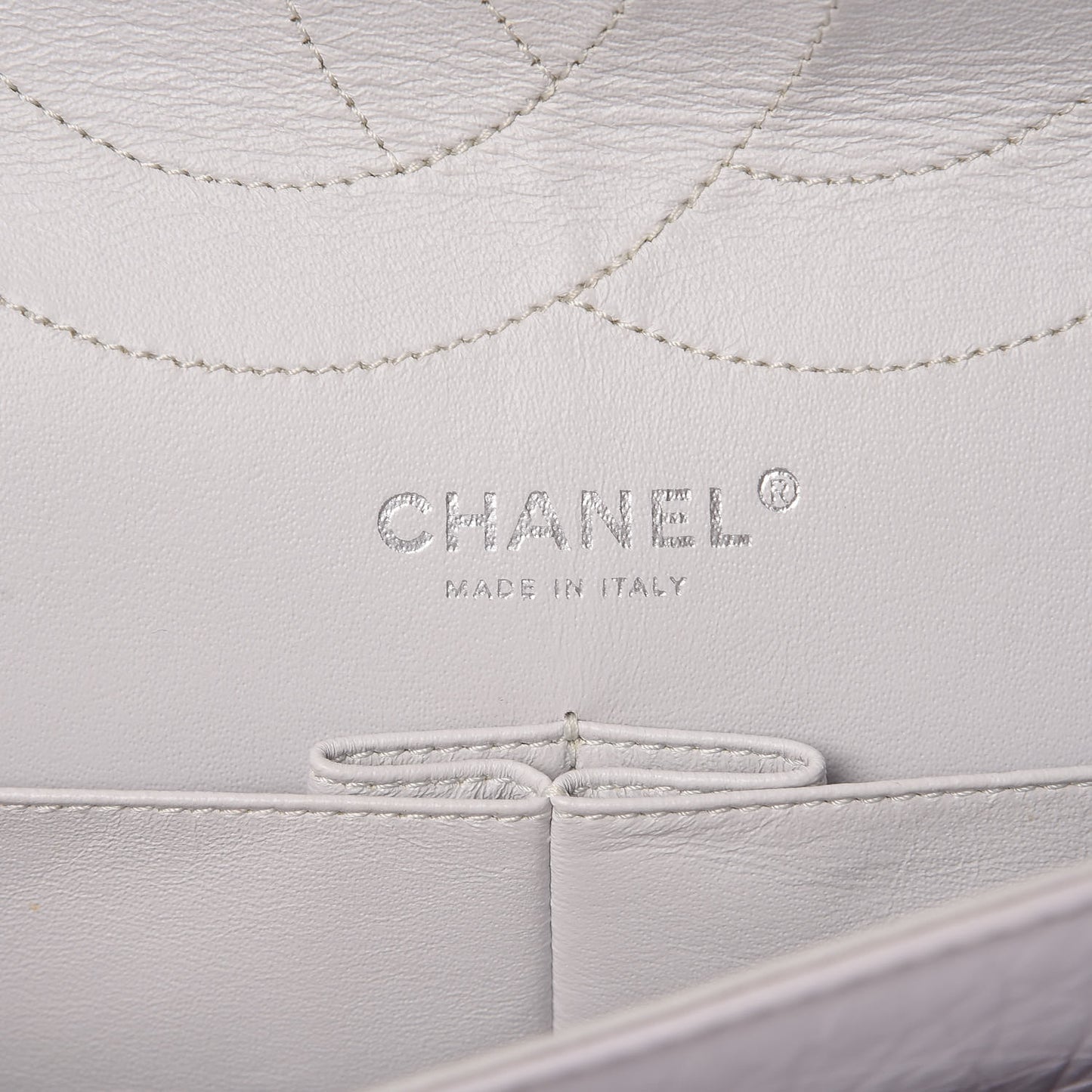 Aged Calfskin Quilted 2.55 Reissue 227 Flap White
