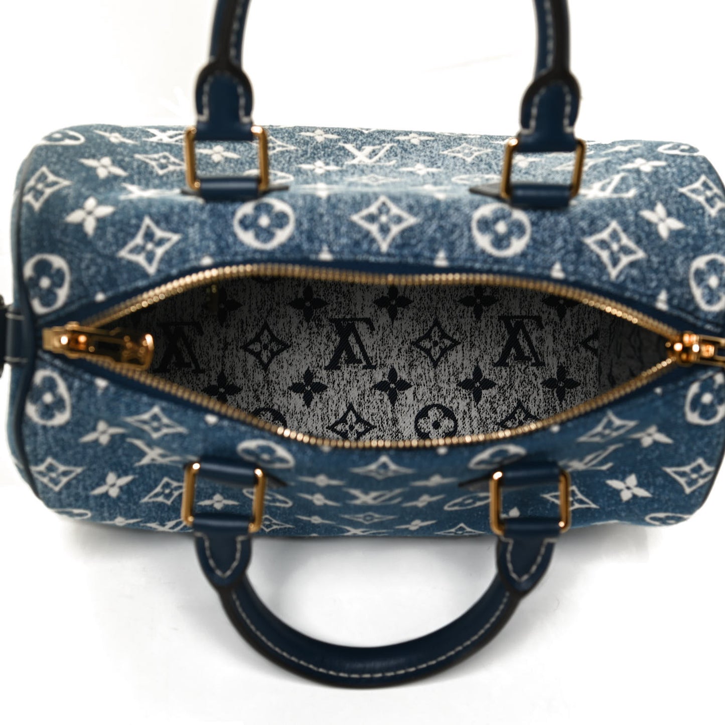 Monogram Jacquard Denim Speedy Bandouliere 25 Bleu