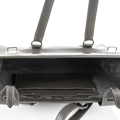 Hermes Taurillon Clemence Shoulder Bag Graphite 5 of 10