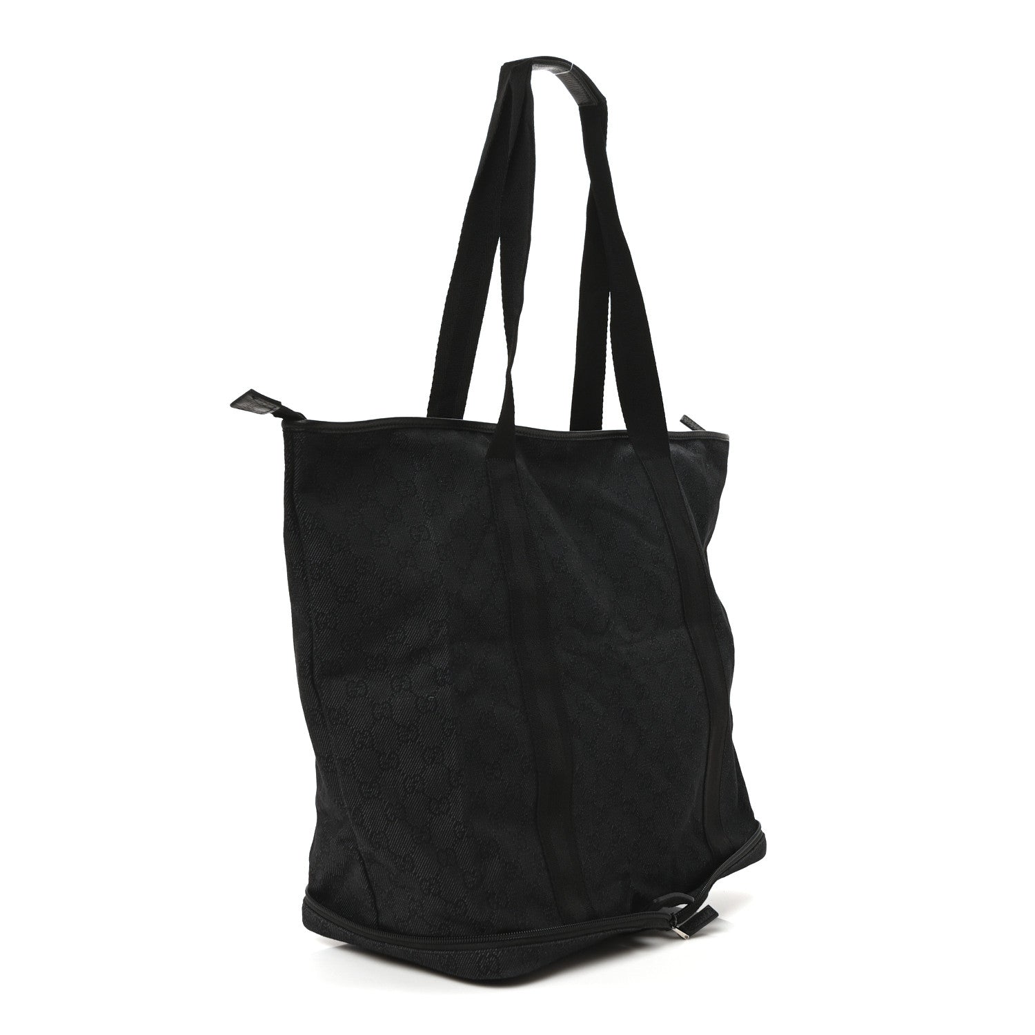 Gucci Denim Monogram Large Collapsible Travel Tote Black 3 of 10