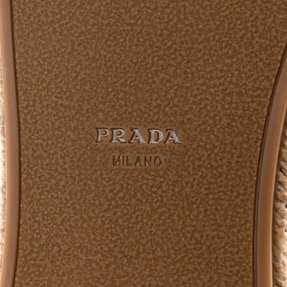 Prada Suede Jute Platfrom Espadrilles 36.5 Beige 8 of 9