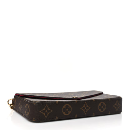 Louis Vuitton Monogram Pochette Felicie Chain Wallet Fuchsia 5 of 10
