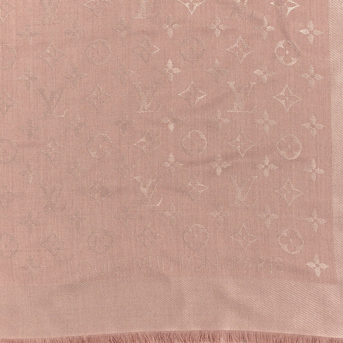 Silk Wool Monogram Shawl Kraft