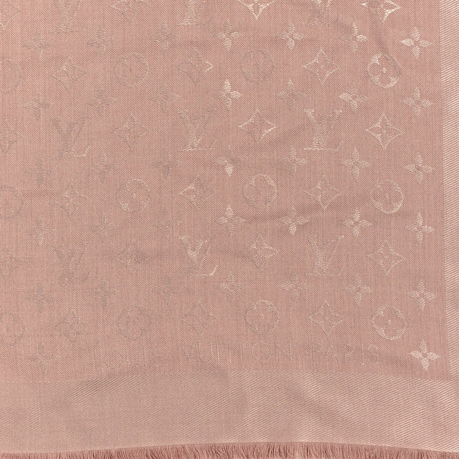 Louis Vuitton Silk Wool Monogram Shawl Kraft 2 of 3