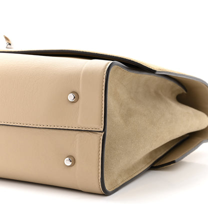 Givenchy Suede Calfskin Lambskin Medium Shark Lock Satchel Taupe 11 of 11