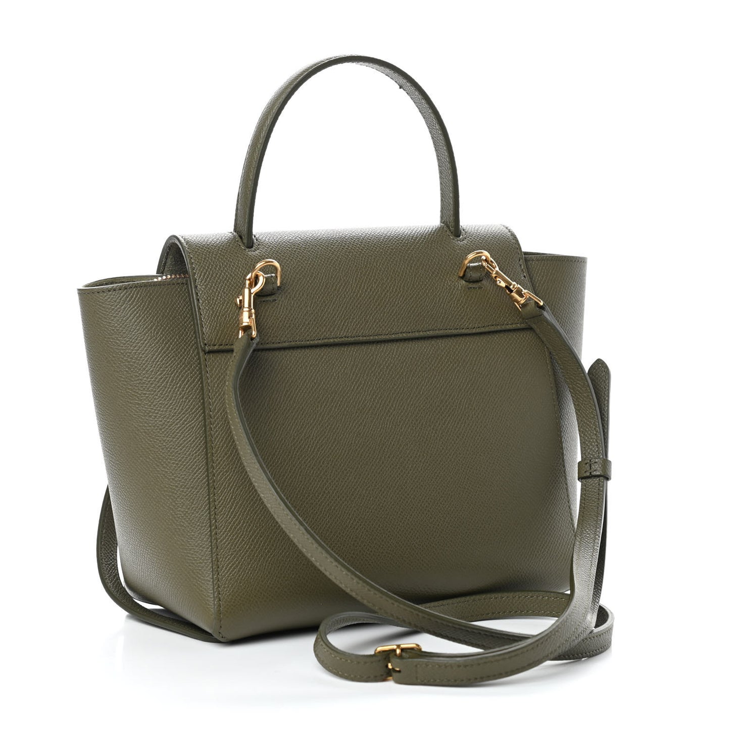 Grained Calfskin Nano Belt Bag Army Green