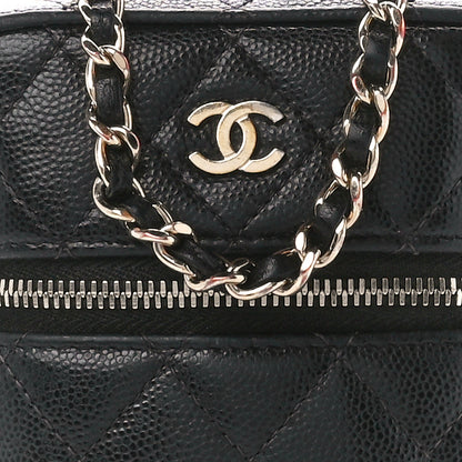 Chanel Caviar Quilted Phone Holder With Chain Black 8 of 12