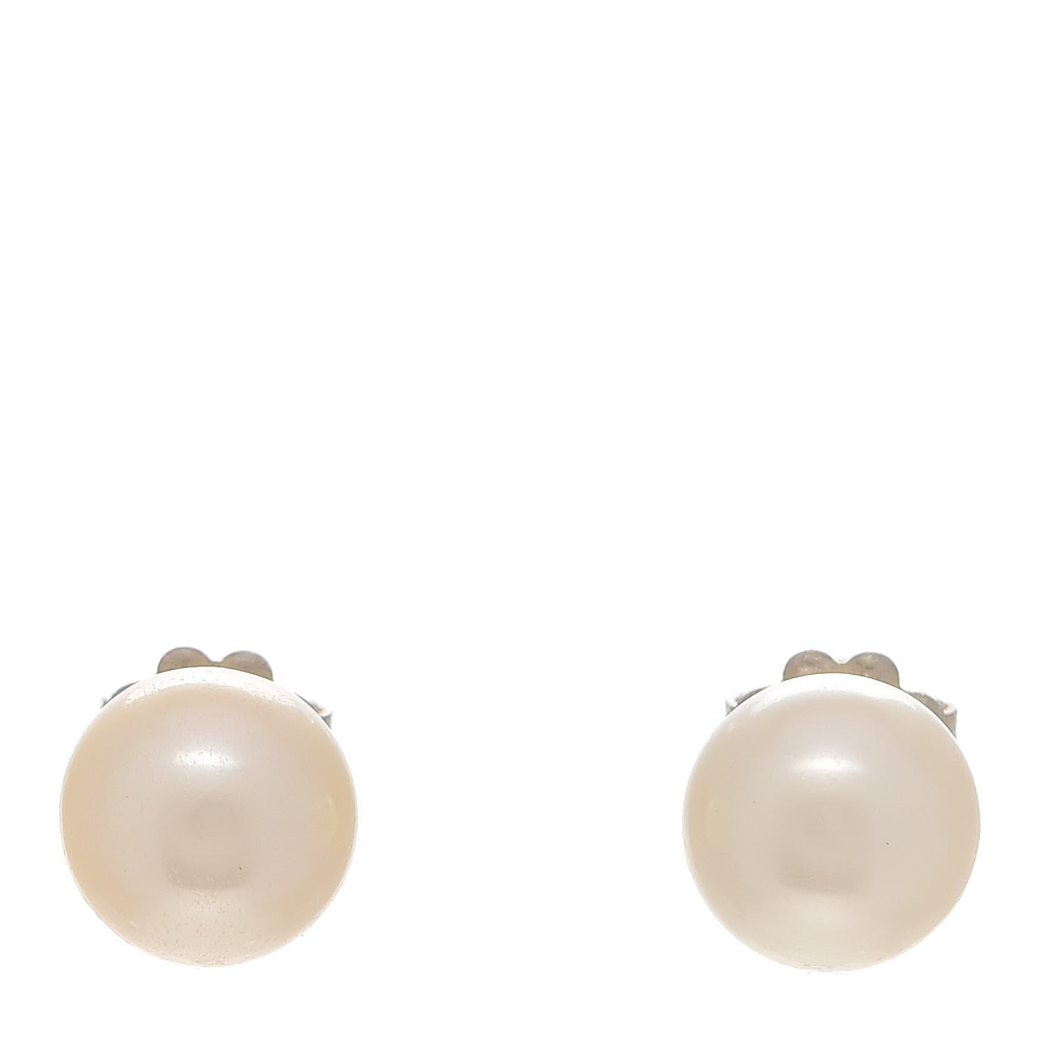 Tiffany Sterling Silver Freshwater Pearl 8-9mm Ziegfeld Earrings 1 of 4