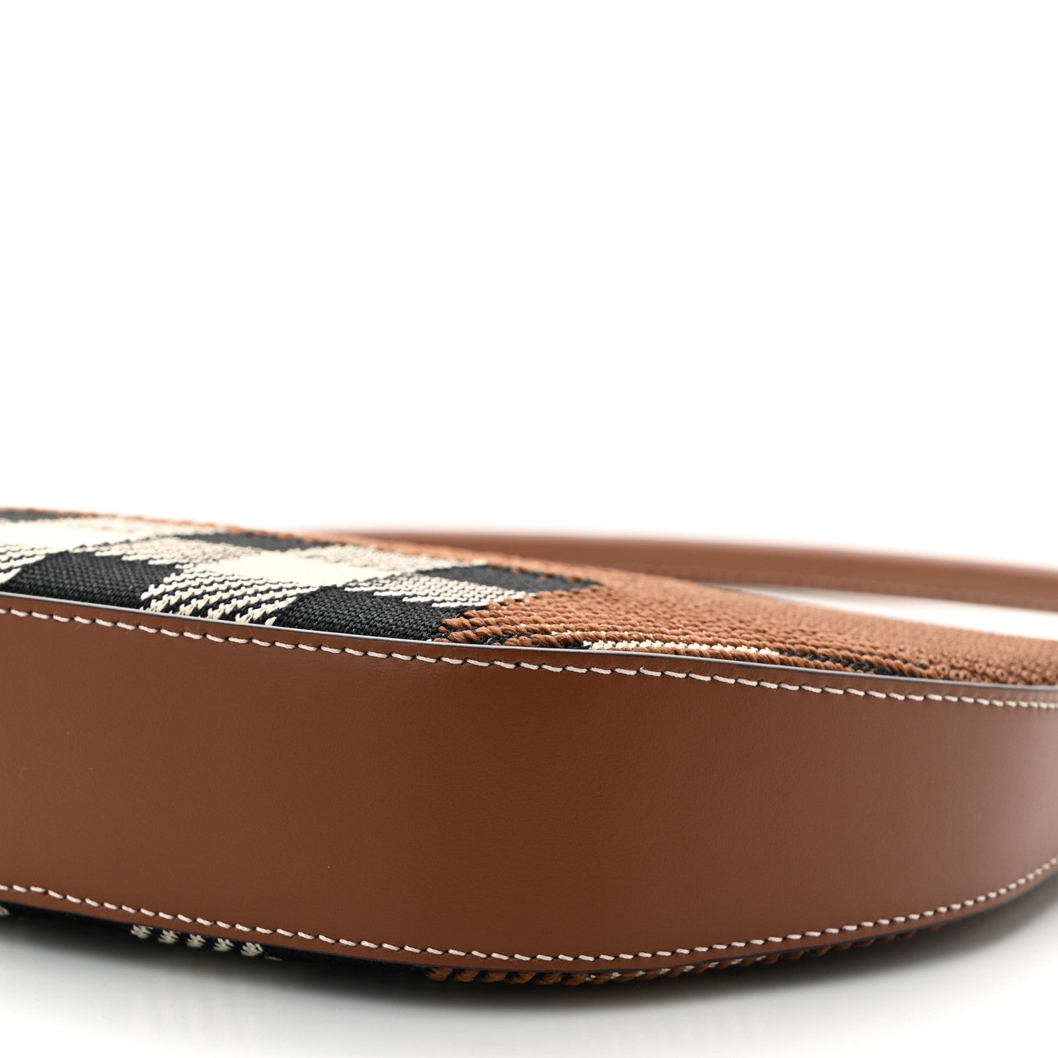 Burberry Canvas Calfskin Check Knitted Small Olympia Birch Brown 9 of 9