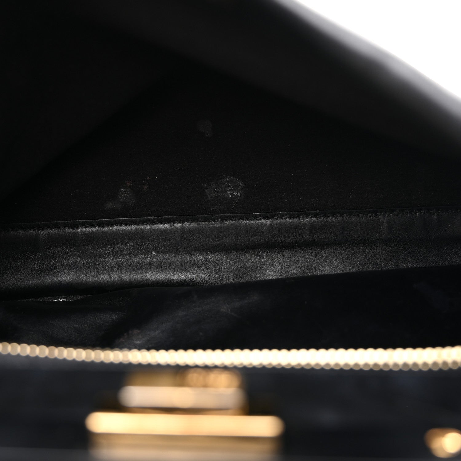 Fendi Vitello Seta Shiny Nappa Medium Peekaboo Iconic Satchel Black 5 of 11