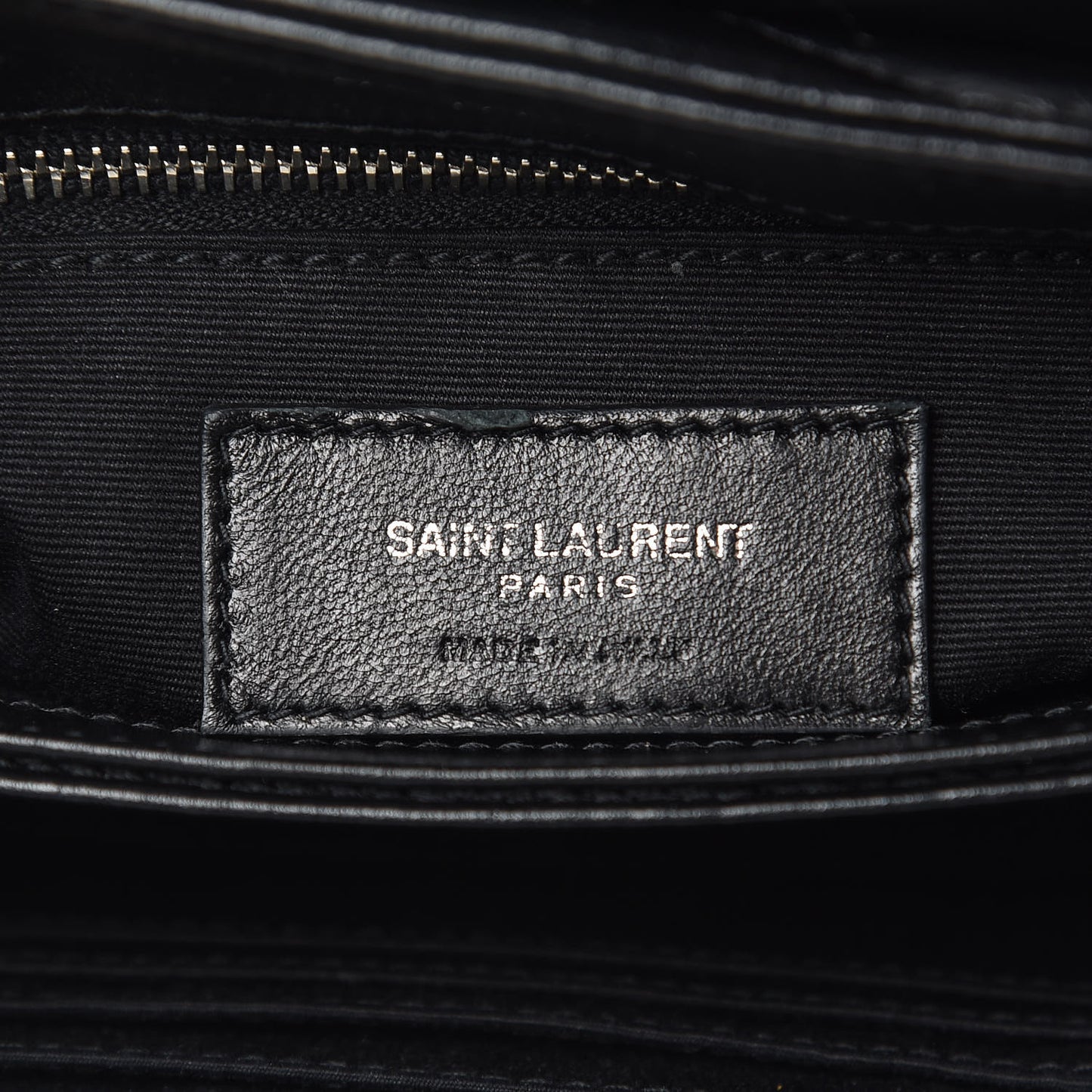 Calfskin Y Quilted Monogram Toy Loulou Crossbody Bag Black