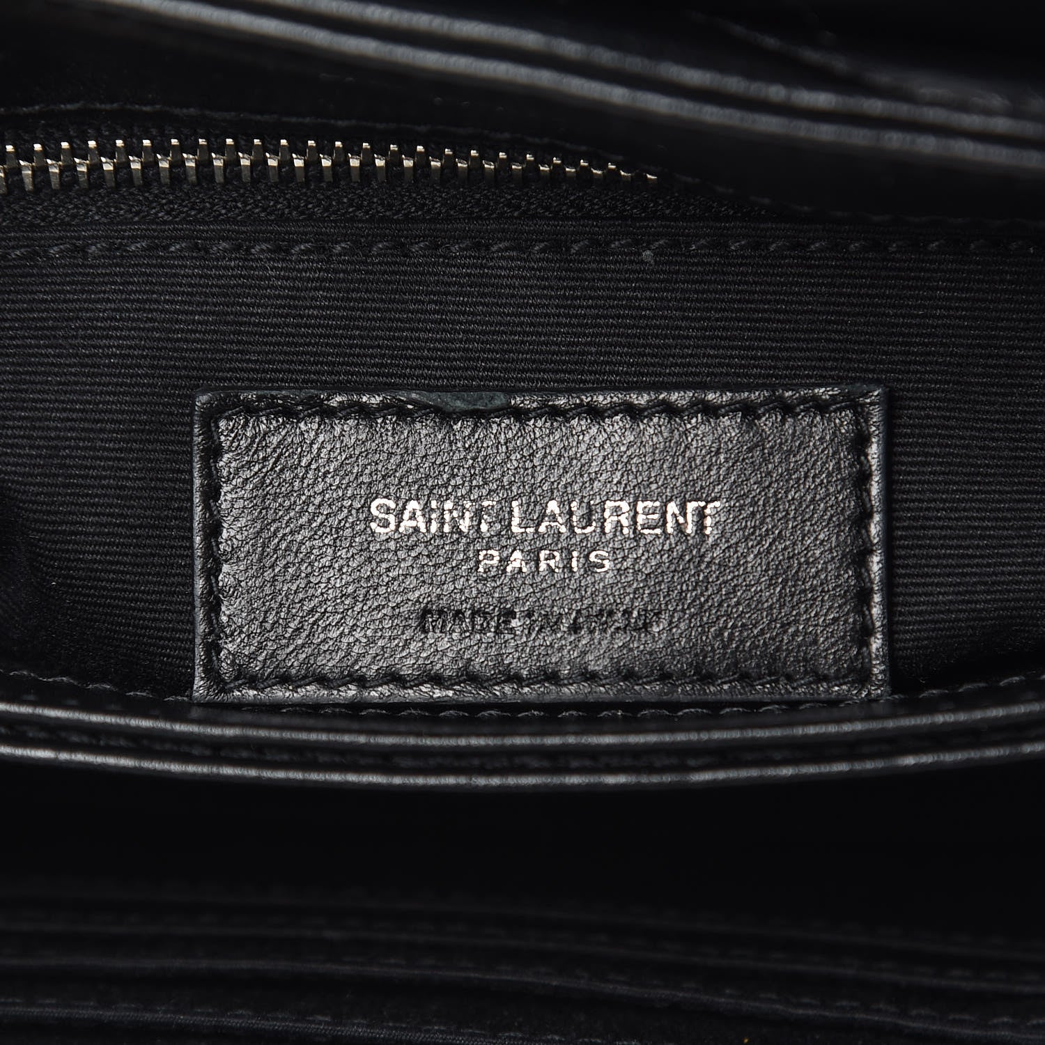 Saint Laurent Calfskin Y Quilted Monogram Toy Loulou Crossbody Bag Black 6 of 9
