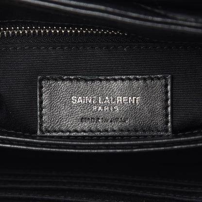 Saint Laurent Calfskin Y Quilted Monogram Toy Loulou Crossbody Bag Black 6 of 9
