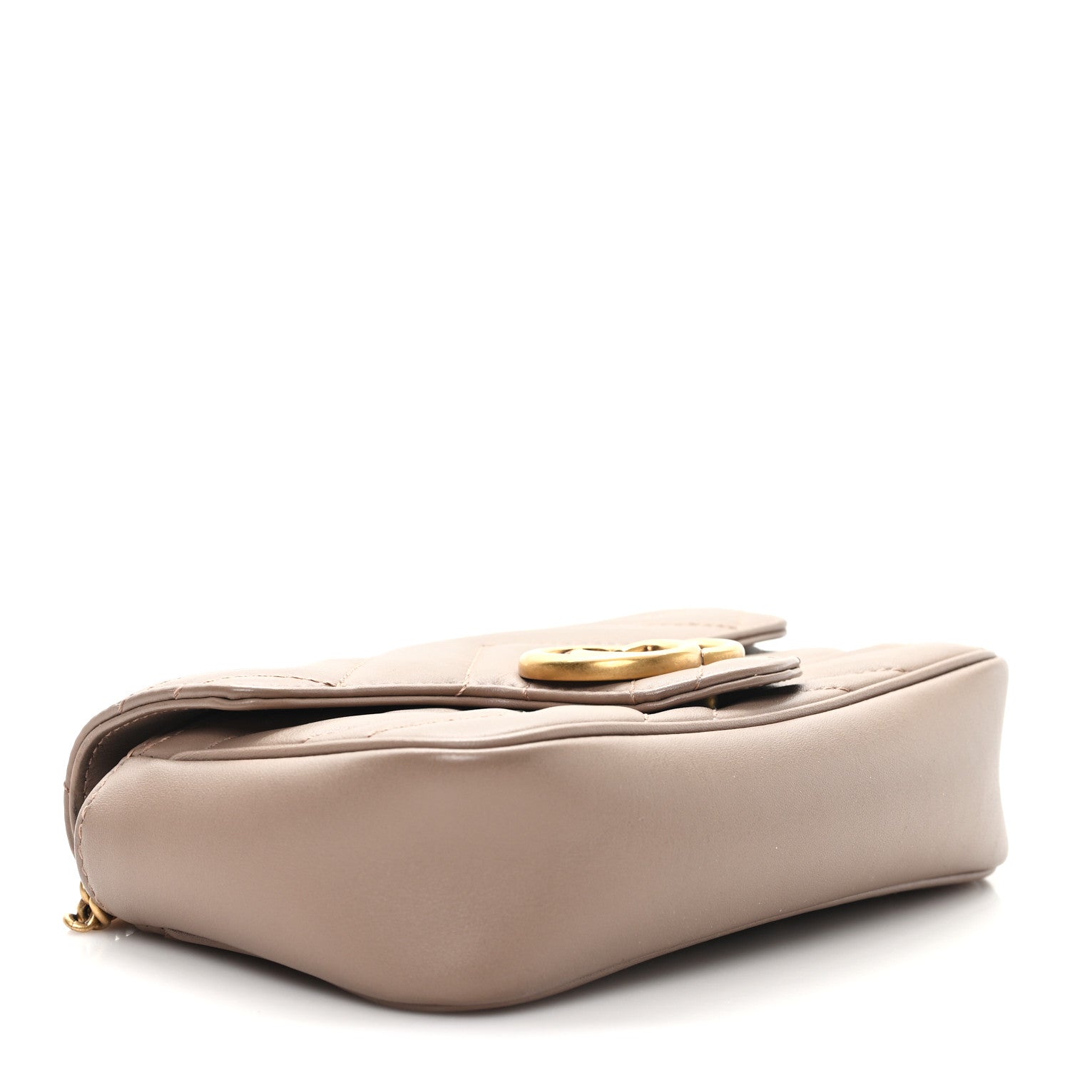 Gucci Calfskin Matelasse Super Mini GG Marmont Shoulder Bag Porcelain Rose 4 of 10