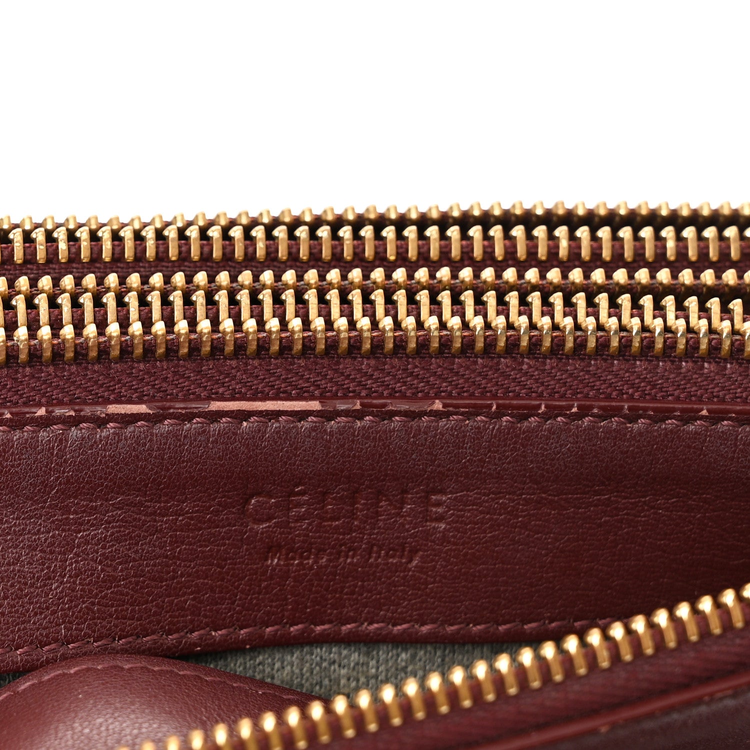 Celine Lambskin Large Trio Crossbody Bag Burgundy 9 of 14