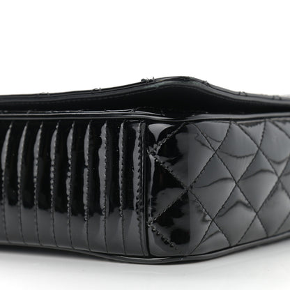 Chanel Patent Diagonal Quilted Flap Black 9 of 14