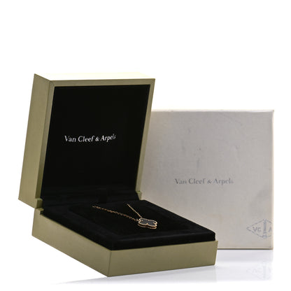 Van Cleef & Arpels 18K Yellow Gold Black Onyx Vintage Alhambra Pendant Necklace 6 of 6
