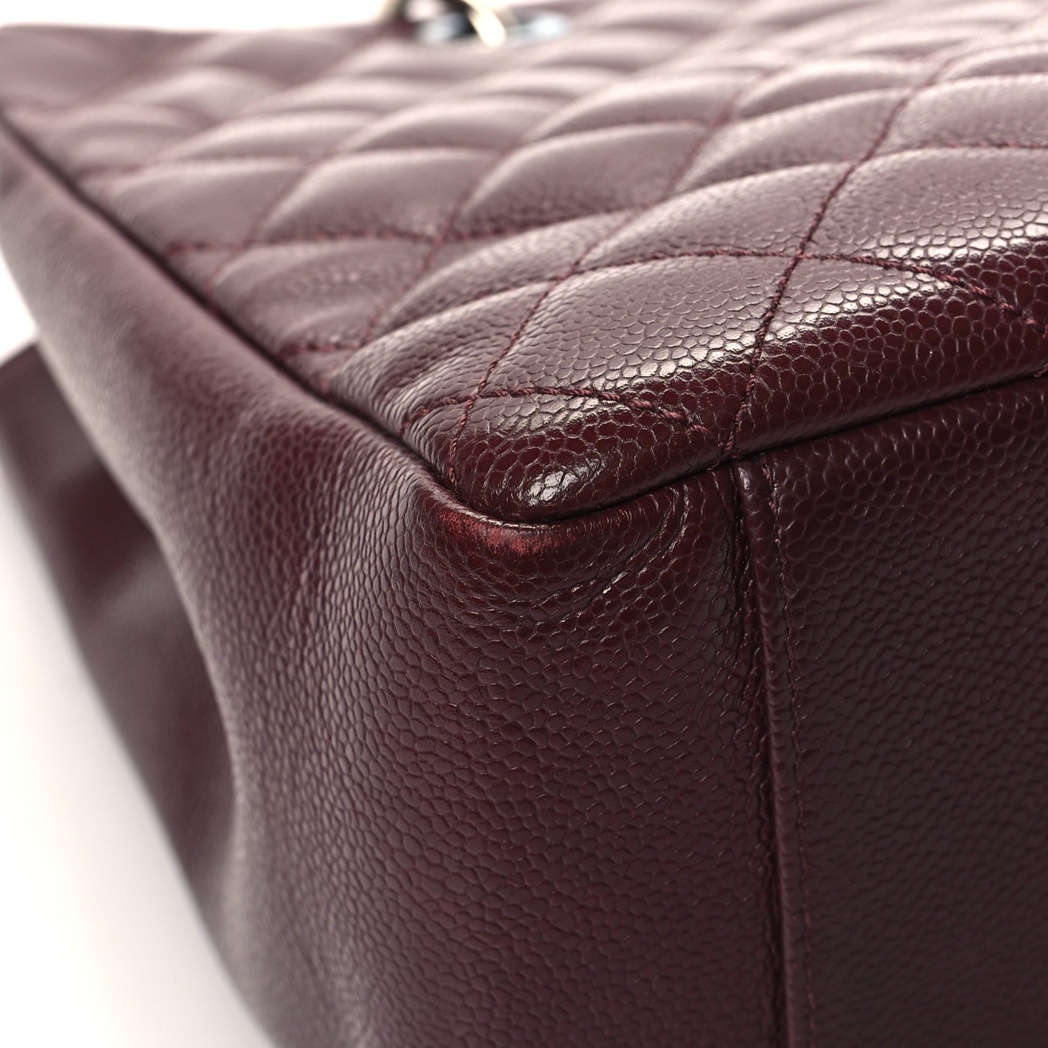 Chanel Caviar Quilted Grand Shopping Tote GST Dark Burgundy 10 of 17