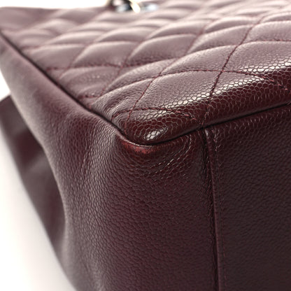 Chanel Caviar Quilted Grand Shopping Tote GST Dark Burgundy 10 of 17