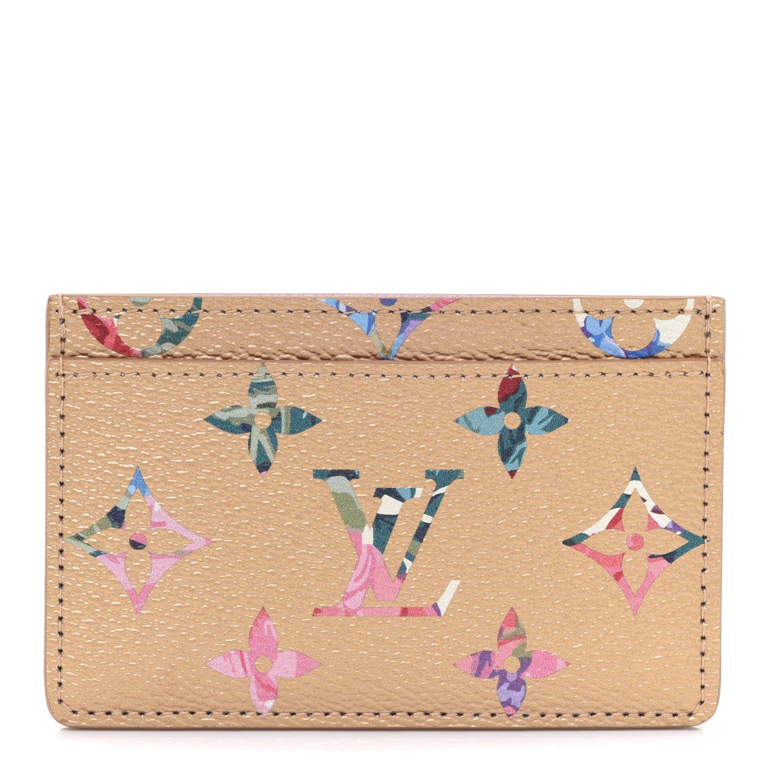Louis Vuitton Metallic Monogram LV Garden Card Holder Gold 1 of 7