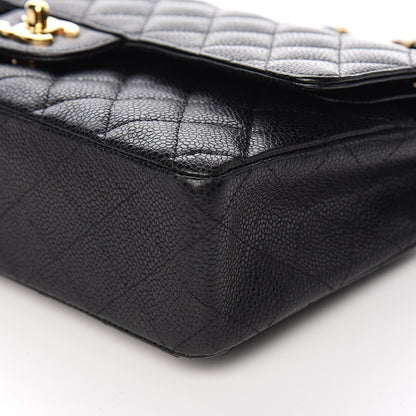 Chanel Caviar Quilted Medium Double Flap Black 9 of 10