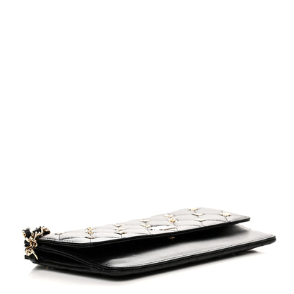 Chanel Lambskin Quilted All About Chanel Charm Wristlet Wallet Black 4 of 13
