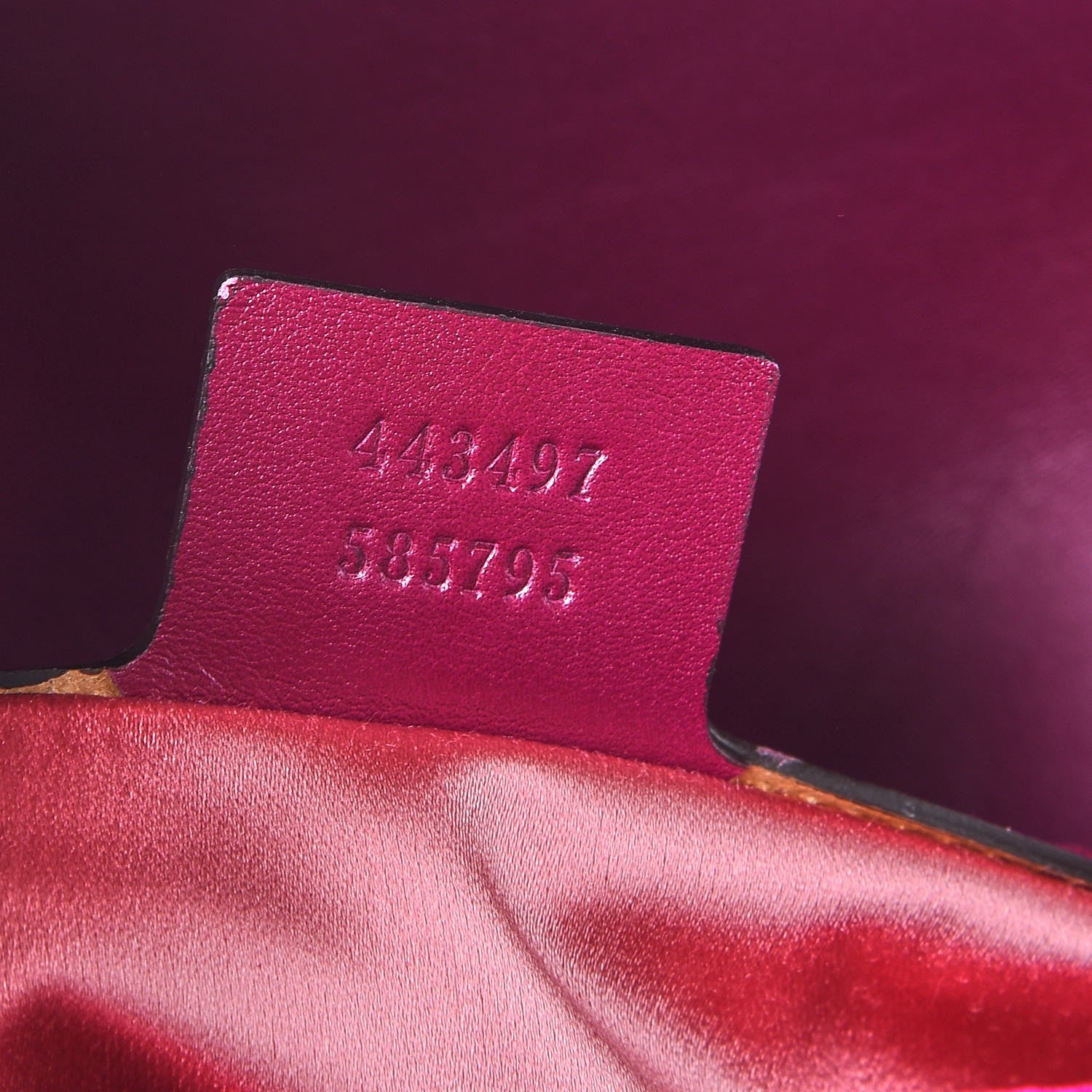 Gucci Velvet Matelasse Small GG Marmont Shoulder Bag Fuchsia Violet Cyclamen 7 of 8