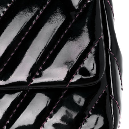 Chanel Patent Calfskin Chevron Quilted East West Flap 11 of 11