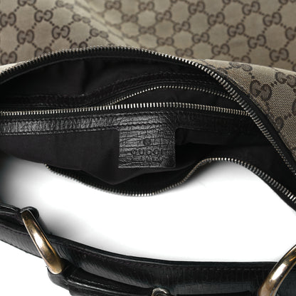 Gucci Monogram Medium Horsebit Chain Hobo Dark Brown 6 of 28
