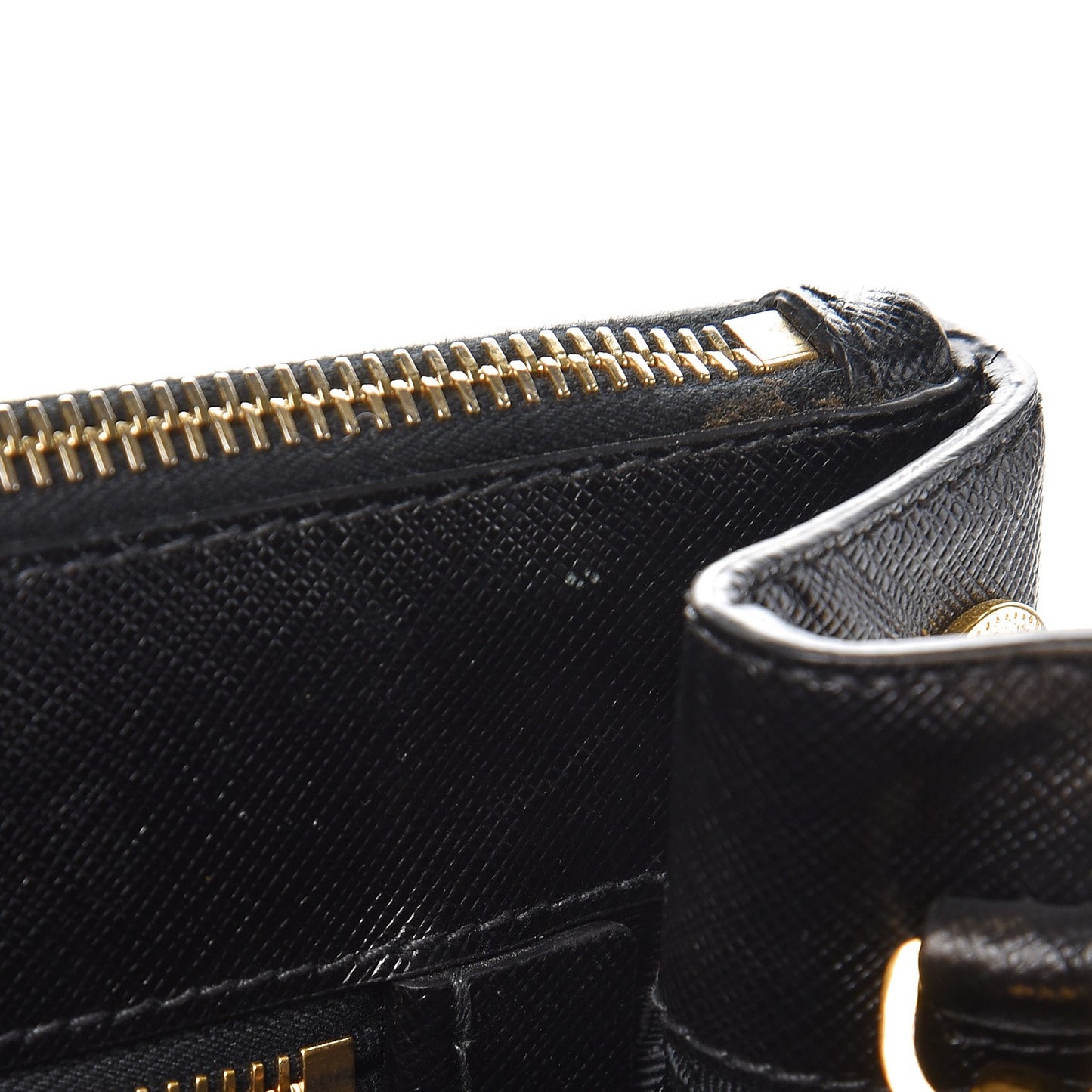 Saffiano Medium Galleria Double Zip Tote Black