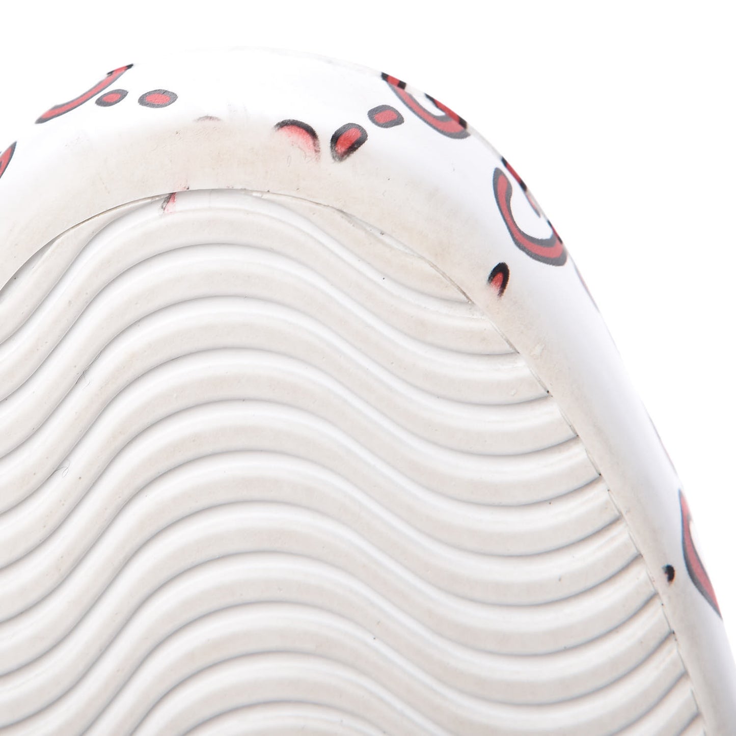Calfskin GucciGhost Print Mens Ace Sneakers 7.5 White Hibiscus Red