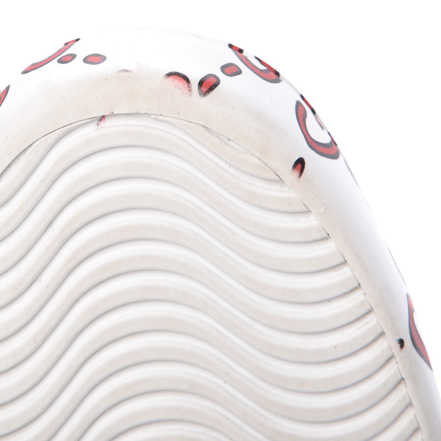 Gucci Calfskin GucciGhost Print Mens Ace Sneakers 7.5 White Hibiscus Red 14 of 17
