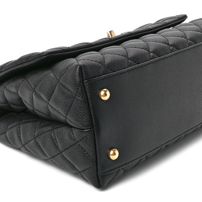 Chanel Caviar Quilted Small Coco Handle Flap Black 11 of 13