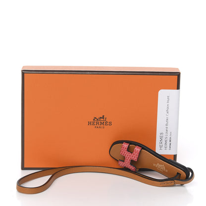 Hermes Lizard Butler Calfskin Hunter Oran Nano Bag Charm Sanguine 5 of 5