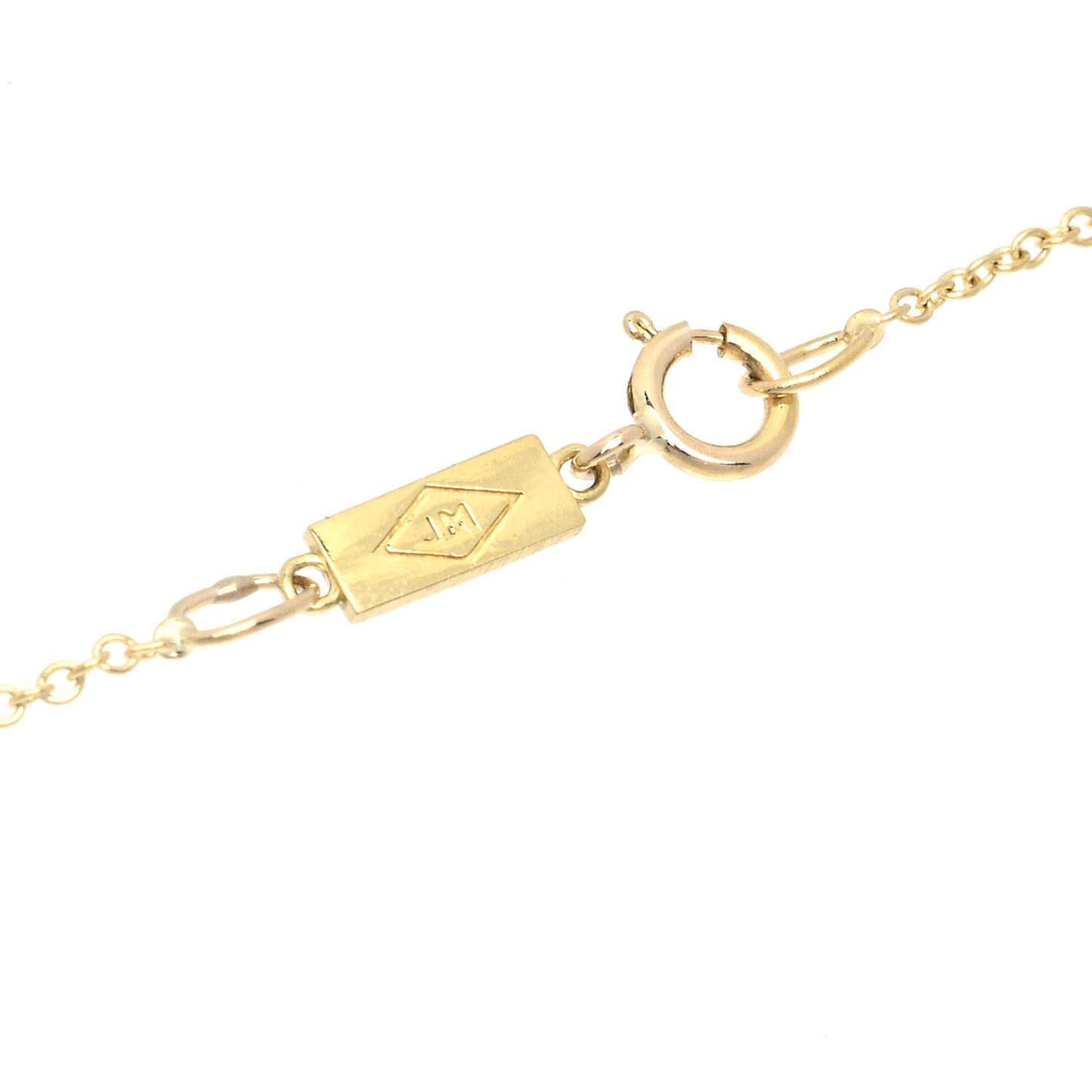 18K Yellow Gold Diamond Turquoise Heart Pendant Necklace