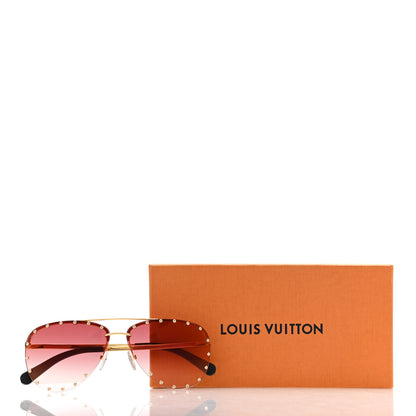 Louis Vuitton Metal The Party Aviator Sunglasses Z2348U Pink 10 of 10