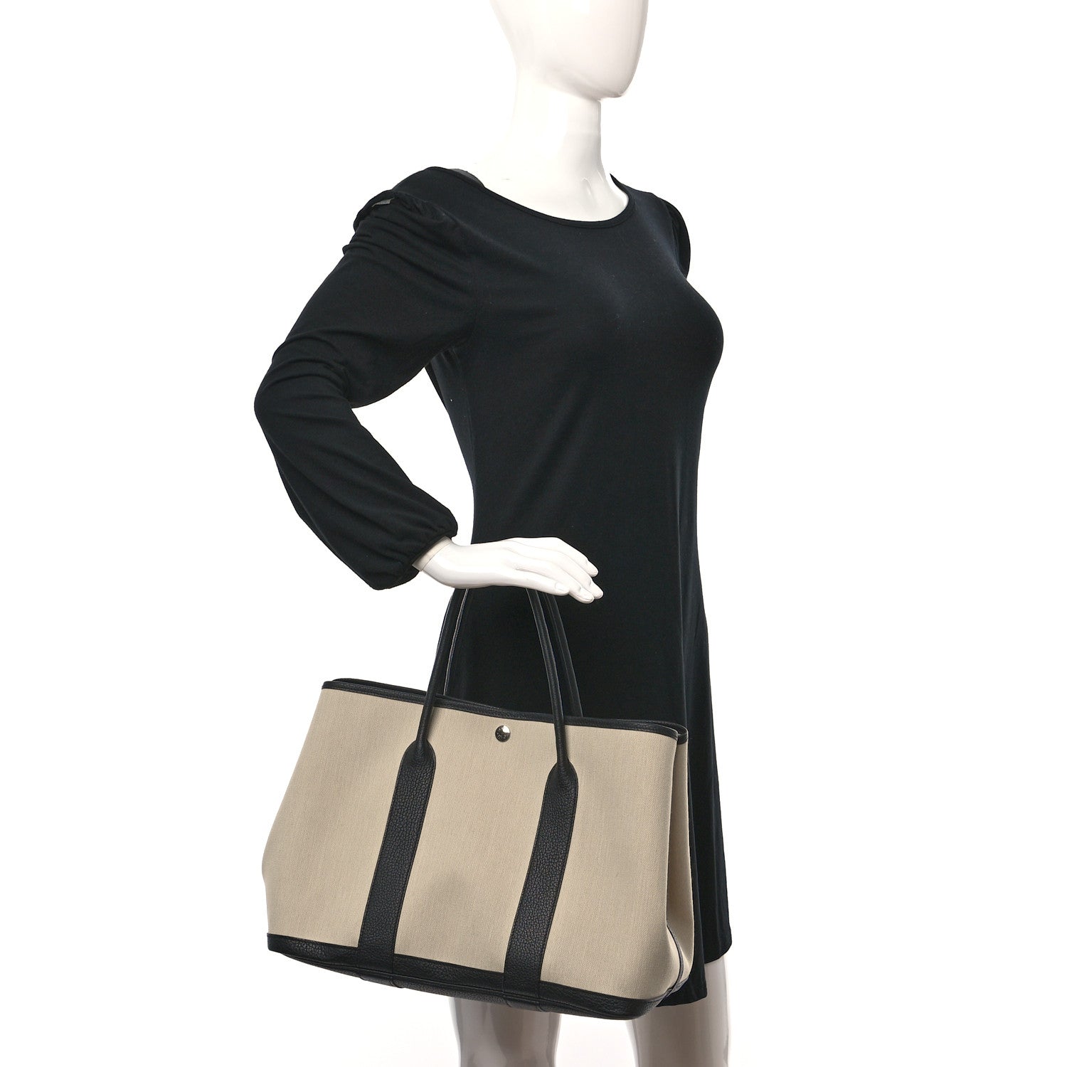 Hermes Twill D Negonda Garden Party 36 MM Tote Beton Black 2 of 11