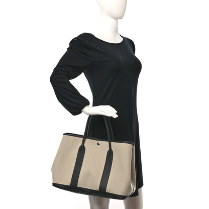 Hermes Twill D Negonda Garden Party 36 MM Tote Beton Black 2 of 11