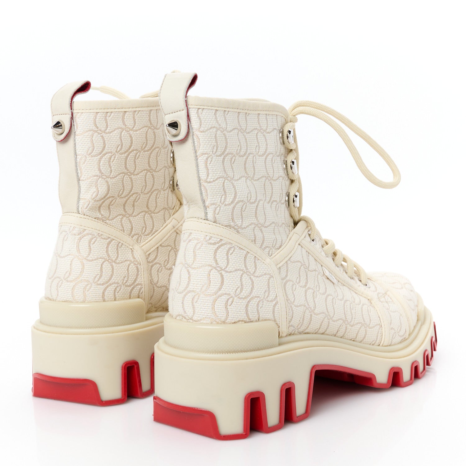 Christian Louboutin Jacquard Mens Panaroot Dune Flat Boots 43 Natural 5 of 9