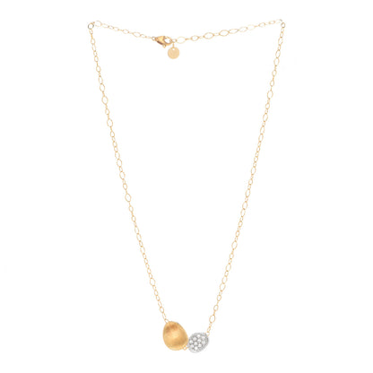 Marco Bicego 18K Yellow White Gold Diamond Lunaria Necklace 3 of 5