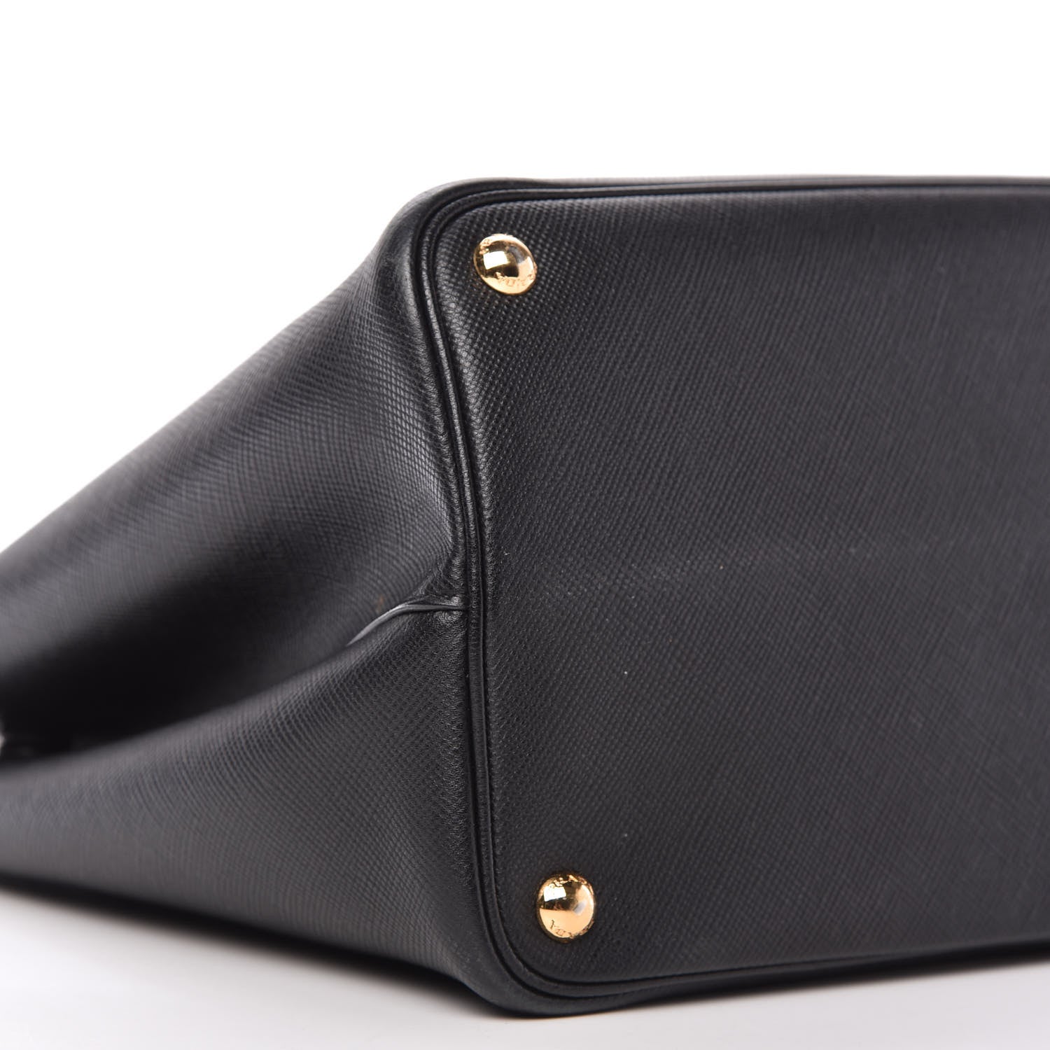 Prada Saffiano Cuir Medium Double Bag Black Fuoco 6 of 11