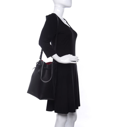 Mansur Gavriel Vegetable Tanned Calfskin Bucket Bag Black Flamma 2 of 8
