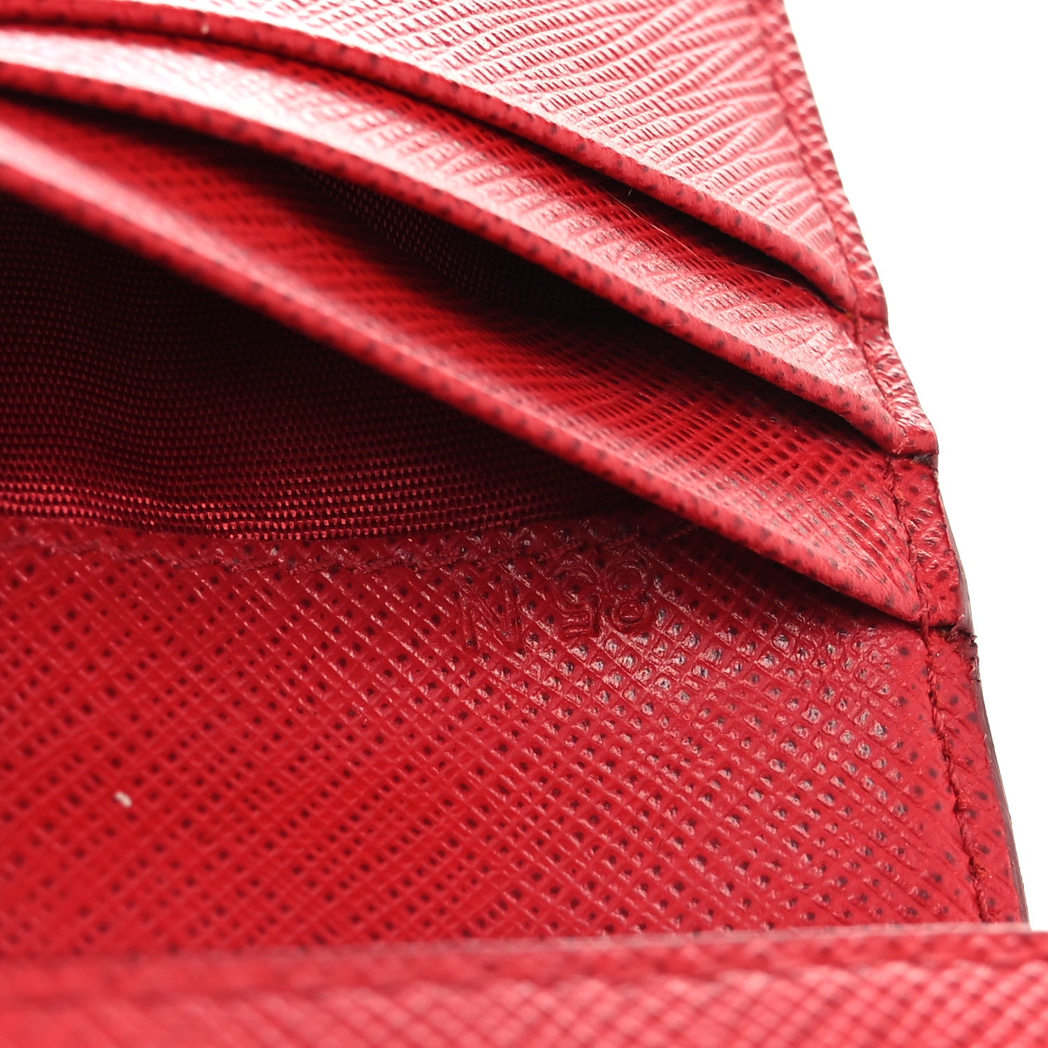 Prada Saffiano Cahier Continental Flap Travel Wallet Fuoco 9 of 12