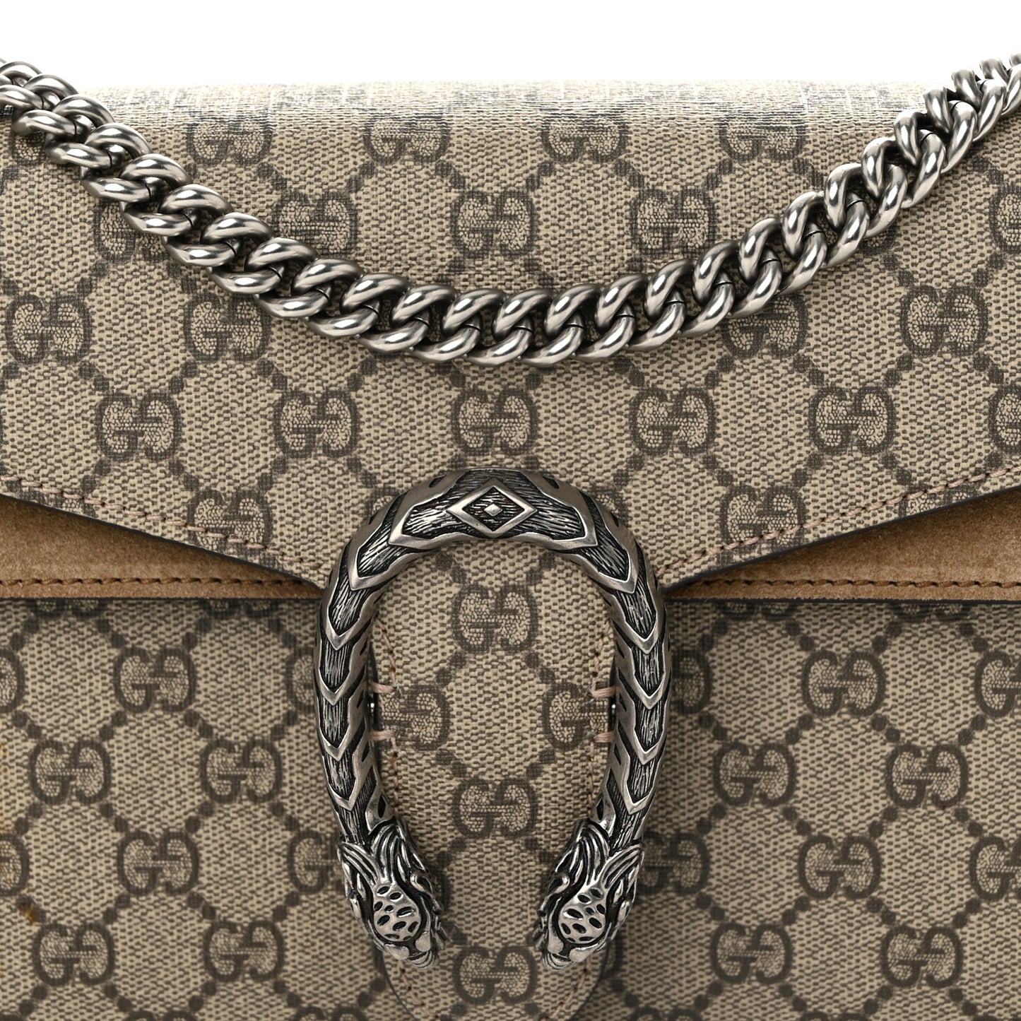 GG Supreme Monogram Small Dionysus Shoulder Bag Taupe