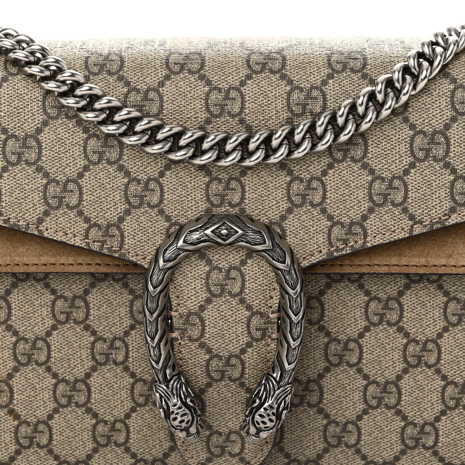 Gucci GG Supreme Monogram Small Dionysus Shoulder Bag Taupe 8 of 11