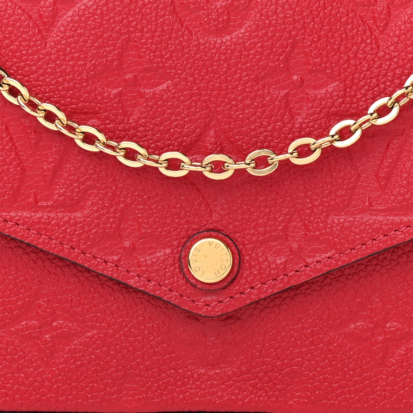 Empreinte Pochette Felicie Chain Wallet Scarlet