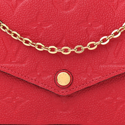 Louis Vuitton Empreinte Pochette Felicie Chain Wallet Scarlet 9 of 12