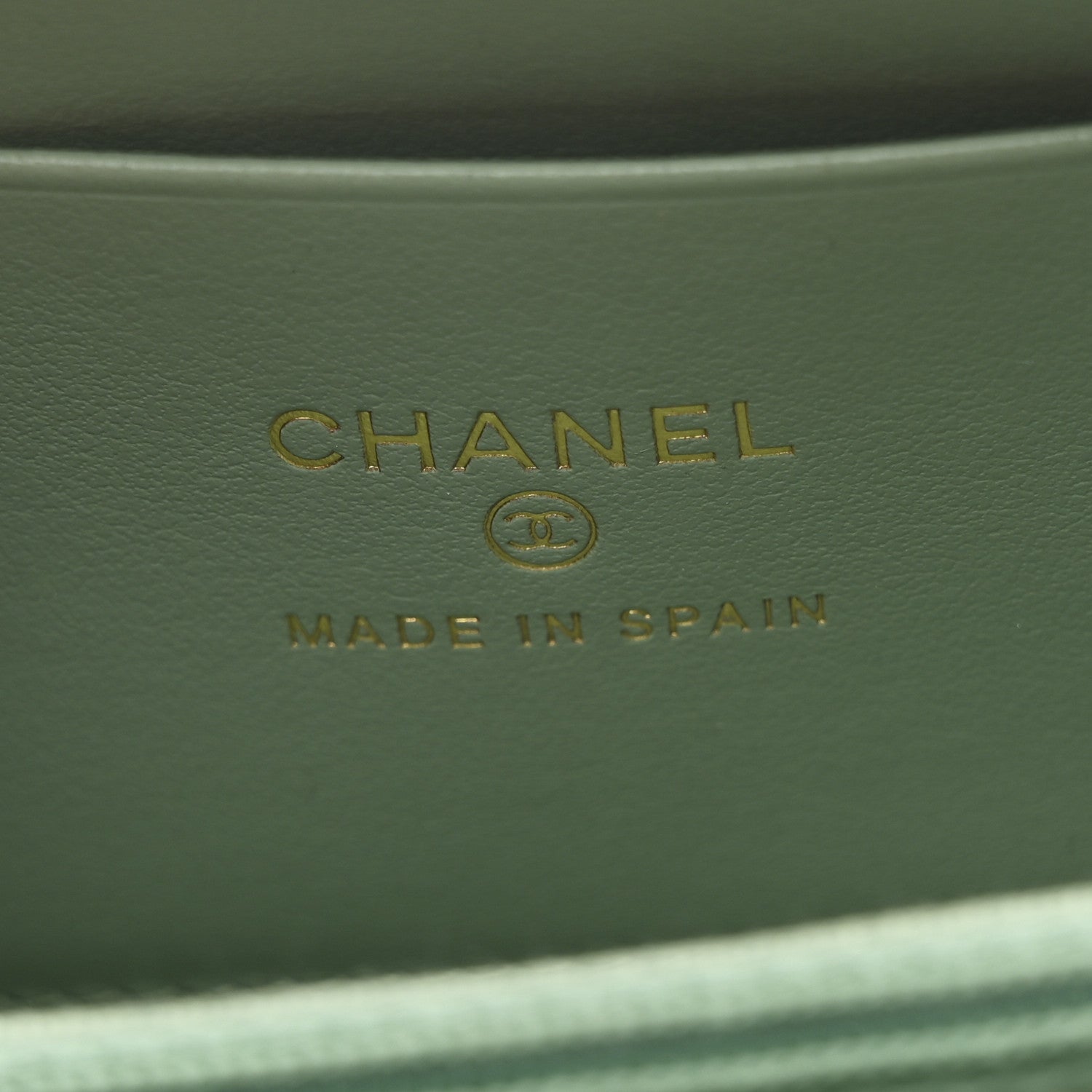 Chanel Caviar Quilted Zip Around Coin Purse Wallet Dark Green 7 of 8