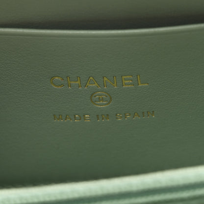 Chanel Caviar Quilted Zip Around Coin Purse Wallet Dark Green 7 of 8